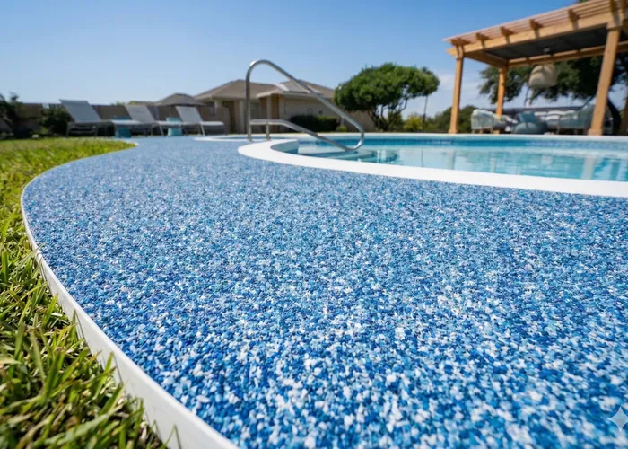 Custom rubber patio installation